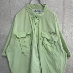コロンビアPFG グリーン　フィッシングシャツ　半袖　アウトドア 2XL