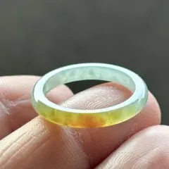 グアテマラ産天然本翡翠A貨 高氷種 ネイビーブルー くり抜きリング 11