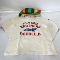 新品送料無料 ミキハウス服サイズ130薄手長袖パーカーダブルB DOUBLE.B