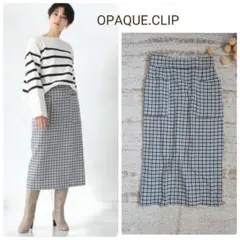 ちぃ様◆OPAQUE.CLIP チェック柄 タイトスカート【L】美品