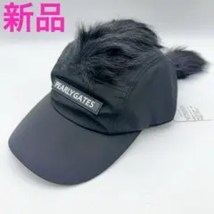 パーリーゲイツ ジェットキャップ 黒 ファー付 新品 帽子 ブラック