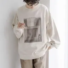 RAGEBLUE ヴィンテージライク/裏毛フォトプリントスウェット