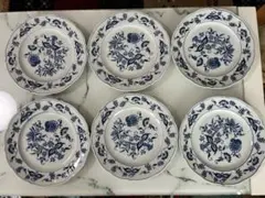 Blue Danube ブルーオニオン プレート 6枚セット 26cm - メルカリ