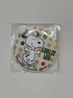 USJ スヌーピー 缶バッジ GOBLET LOB