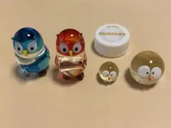 カラフルガラス製鳥フィギュアセット