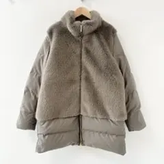 23区　一度着用　ファー付きダウンジャケット モッズコート　40 23区 一度着用 ファー付きダウンジャケット モッズコート 40 【公式通販】