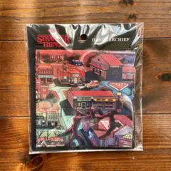 3COINS STRANGER THINGS ハンカチ CITY 黒