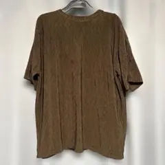 THE SHOP TK ワッシャー加工Tシャツ ブラウン Mサイズ 春夏のサムネイル