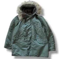 ALPHA N-3B モッズコート フード&ファー付き カーキ USA製 M