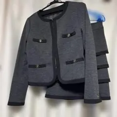 ノーカラージャケットスカート　セットアップ　 スーツ