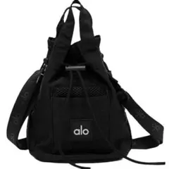 alo ブラック ドローストリングバッグ