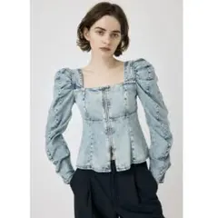 MOUSSY AGING DENIM BUSTIER ブラウス　長袖　春　初夏