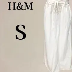 H&M エイチアンドエム 紐付 マキシスカート 白 Sサイズ ゴムウエストのサムネイル