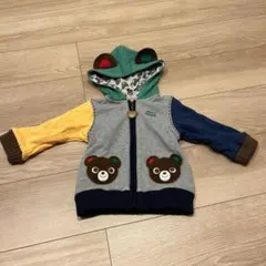 MIKI HOUSE くまちゃん耳付きパーカー　ミキハウス