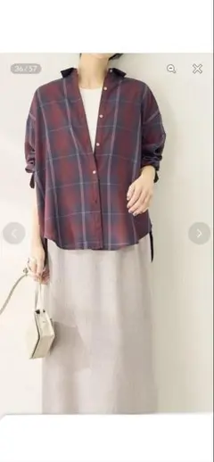 ANY オンブレチェックオーバーシャツのサムネイル