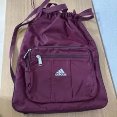 美品　90's〜 oldadidas ナップサック　ボルドー　バーガンディ