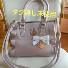 タグ無未使用 しまむらディズニー ラプンツェル メタリックパープルハンドバッグ