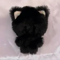 ぬい服 ねこ 黒 ブラック ピンク チェック ちびぐるみ 10cm