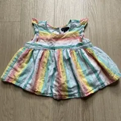 GAP レインボー 虹色 カラフル ワンピース 半袖 ノースリーブ タンクトップ