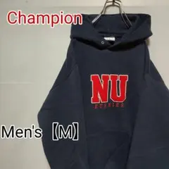 U100【US輸入】Champion　チャンピオン　パーカー【メンズМ】ネイビー