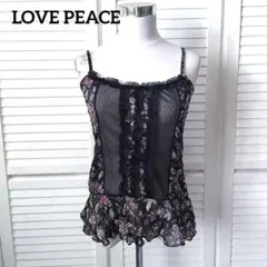 LOVE PEACE ラブピース　y2k メッシュレース フリル　キャミソールのサムネイル
