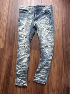SMOKE RISE スキニーデニム ダメージ加工のサムネイル