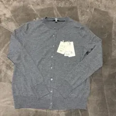 M*h様 ユニクロ　メリノウールクルーネックカーディガン レディースXL ダーク