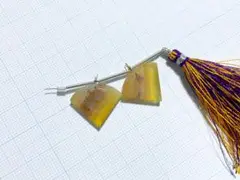 天然石 バンデッドアゲート 扇形 上前穴