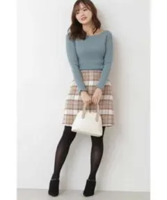 【最終お値下げ】プロポーションボディドレッシング　チェック台形ミニスカート