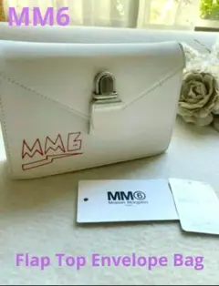 【希少】MM6 マルジェラ　ミニ　スマホショルダー　バッグ　レザー　白　花見