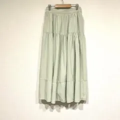 N• I•M フレアスカート　ロングスカート　カジュアル　清楚　グリーン系　38