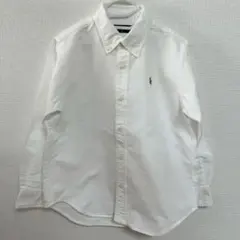 良品】ラルフローレン オックスフォード シャツ 9号（160）白 ポニー