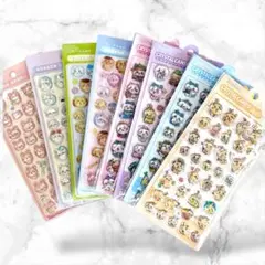 3D立体シール 8枚セット ハードタイプ 硬いシール