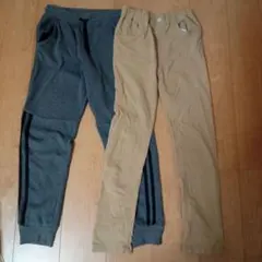 裏起毛ロングパンツ　160サイズ 2枚セット