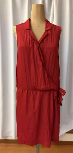 ZARA BASIC レッド ラップワンピース Sサイズのサムネイル