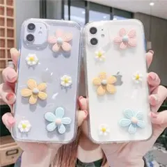 花柄 iPhone クリアケース