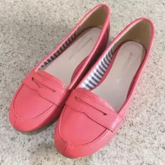ピンクローファーパンプス パサージュミニョン ローヒール 靴のサムネイル
