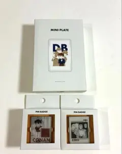 名探偵コナン スリコ 3COINS ピンバッジ ミニプレート　セット