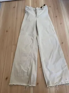 ZARA THE MARINE STRAIGHT ベージュ ワイドレッグデニム