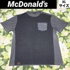 【値下げOK】McDonald's ポケット付きUS古着Tシャツ XL グレー