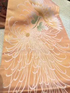 正絹●アンティーク●乱菊、糸菊●濃い黄色地×織りのサムネイル