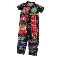 キッズ つなぎ オールインワン 7Y 派手柄 ペイント用 作業着にも◎