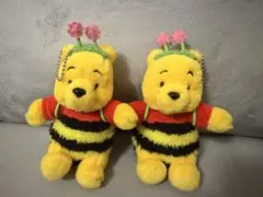 プーさん 蜂のコスチューム キーホルダー 2体セット