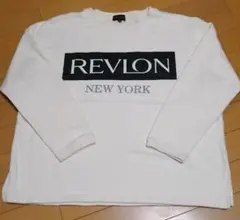 REVLON  トレーナー  M  オフ白