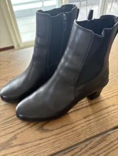 fit fit フレックスヒールサイドゴアブーツ2 ブラック