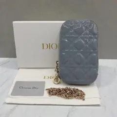 良品✨ レディディオール カナージュ フォンホルダー パテントレザーのサムネイル