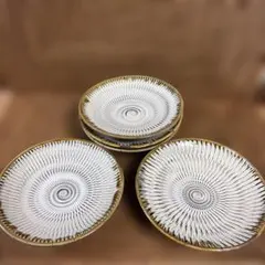 小鹿田焼 飛び鉋 大皿 約21cm 民藝 緑釉 飴釉 盛皿 和食器 おんた焼