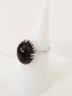深赤 シルバー カラー オーバル 10号 リング ヴィンテージ レトロ 指輪