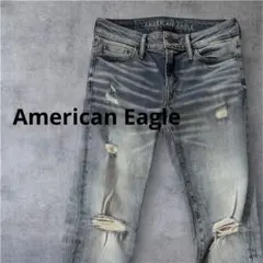 American Eagle スキニーデニム ダメージ加工のサムネイル
