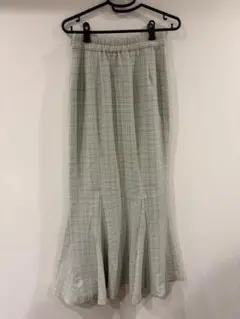 COCODEAL ロングスカート　緑　マーメイドスカート　チェック